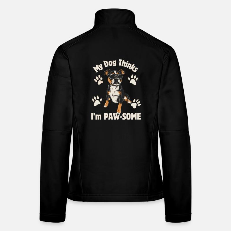 Le chien pense que je suis un peu louche Veste en tissu softshell Femme