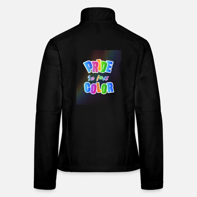 Pride en Couleurs Arc-en-Ciel Veste en tissu softshell Femme