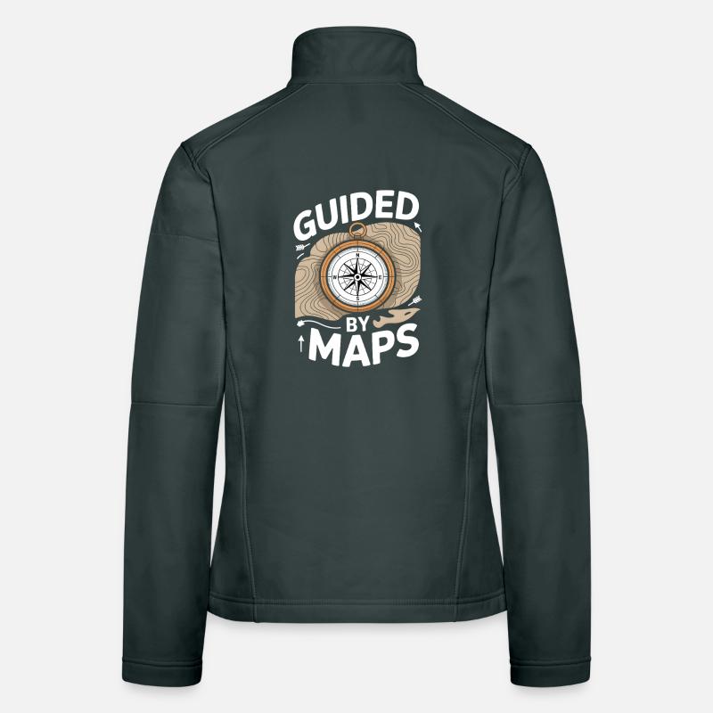 Guided By Maps Topographic Map Women's Softshell Jacket