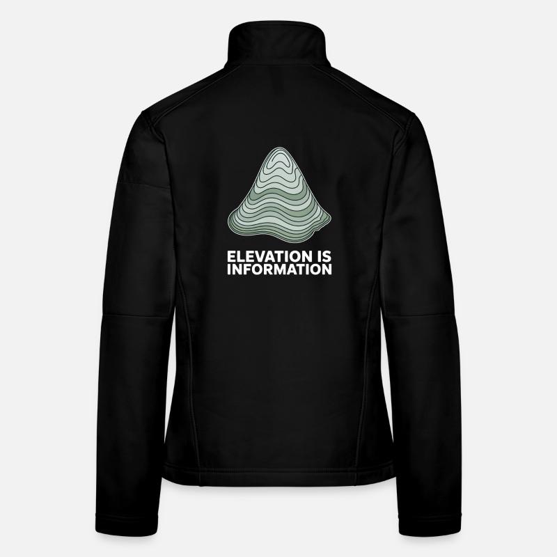 L’altitude est une information topographique Veste en tissu softshell Femme