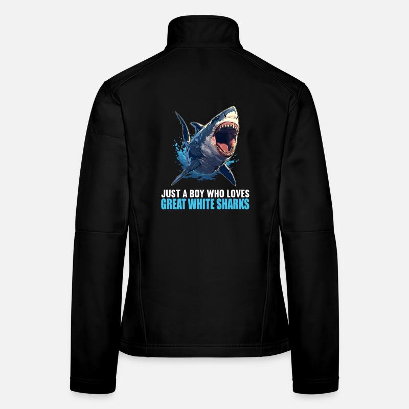 Grand requin blanc Grand requin blanc Veste en tissu softshell Femme