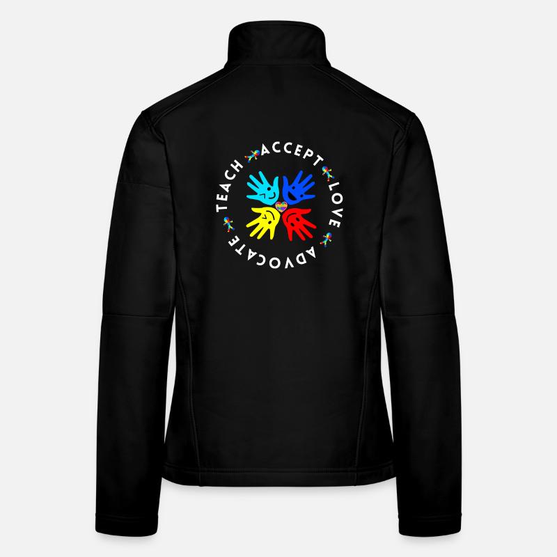 Don d’acceptation pour l’inclusion des enseignants en autisme Veste en tissu softshell Femme