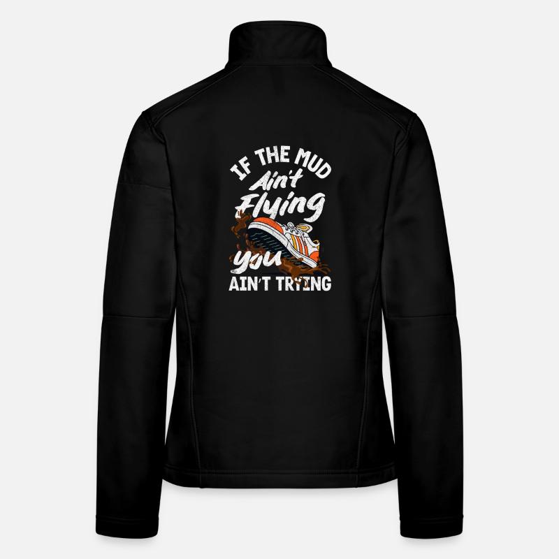 Mädchen Auf Matschigem Hindernislauf Frauen Softshelljacke