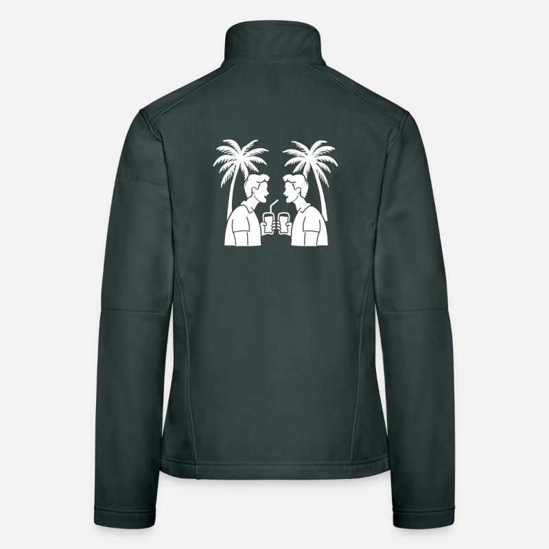Vacation Beach Silhouette Women's Softshell Jacket