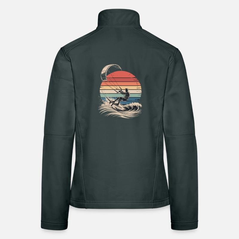 Kitesurf Retro Sunset Surf Veste en tissu softshell Femme
