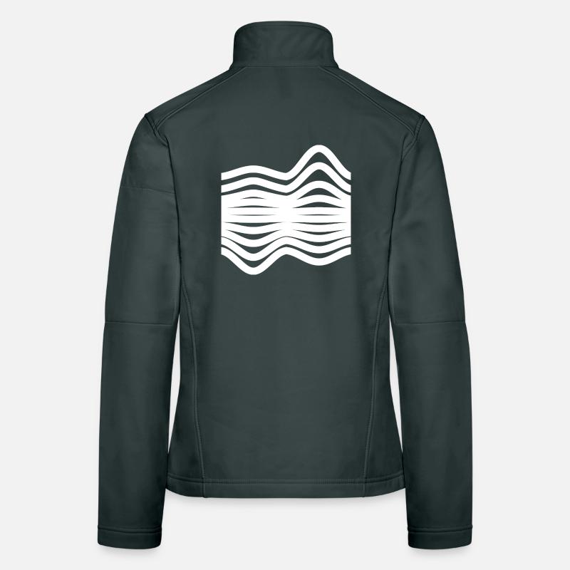 Waves Pattern Women's Softshell Jacket