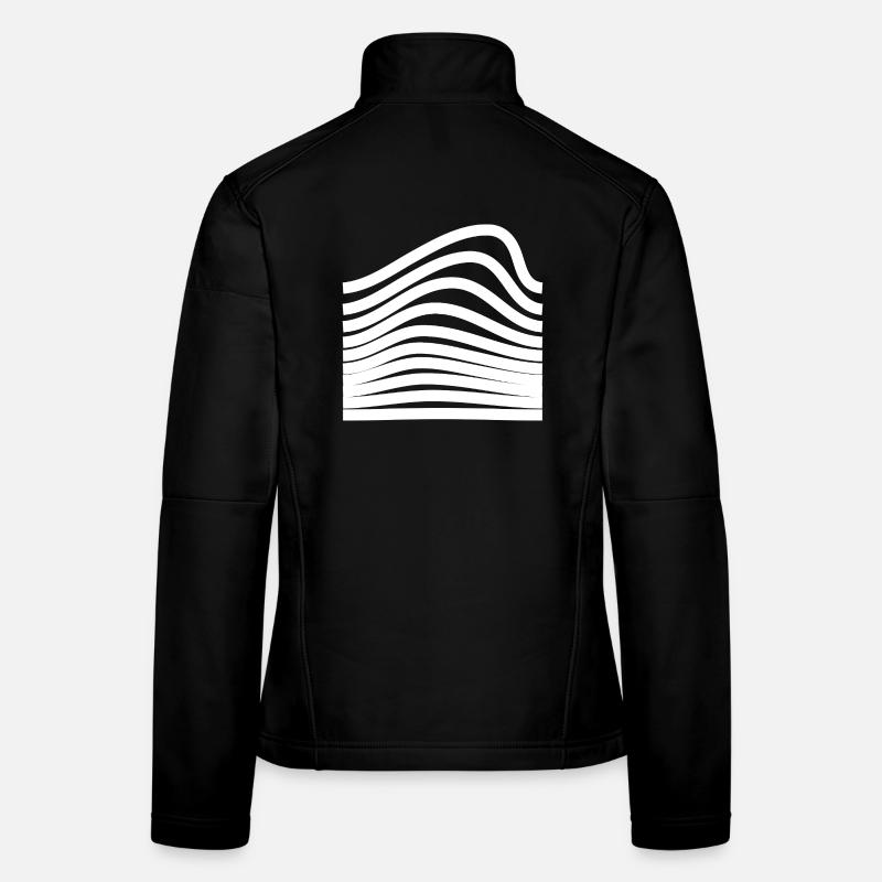 Conception ondulée et audacieuse Veste en tissu softshell Femme