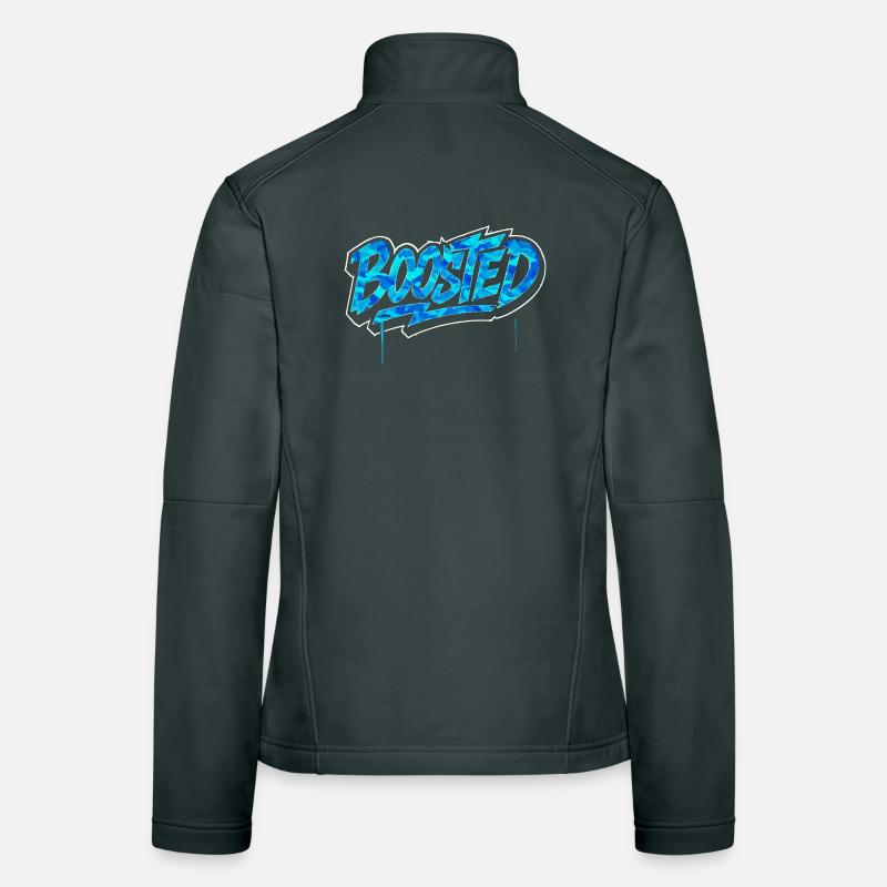 Boosted Spruch Camouflage JDM Tuning Frauen Softshelljacke