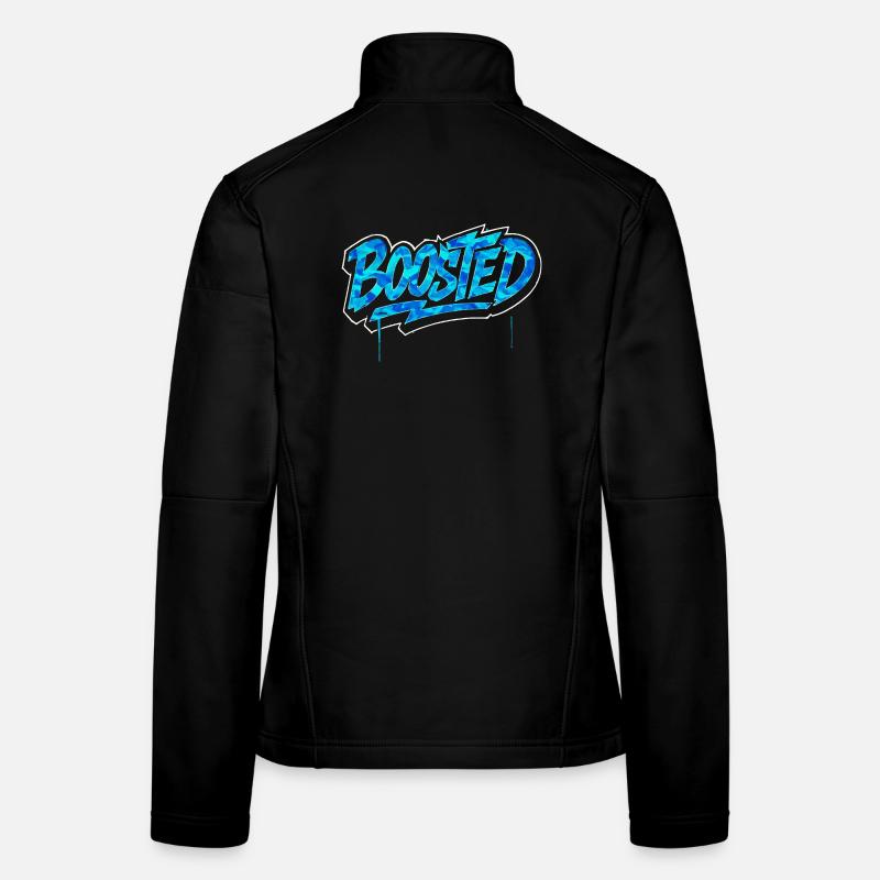 Boosted Spruch Camouflage JDM Tuning Frauen Softshelljacke