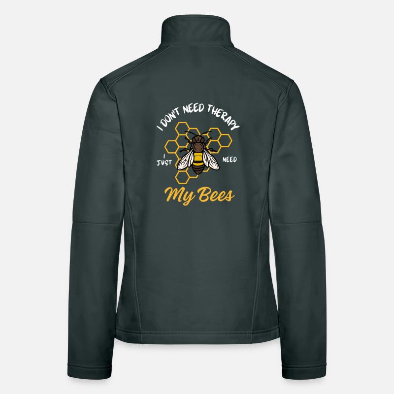 Bee Therapy Honeybee Beekeeper Women's Softshell Jacket