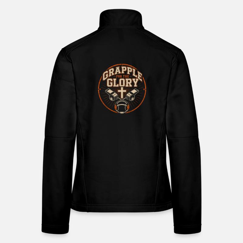 Grapple For The Glory Christlicher Ringer Frauen Softshelljacke