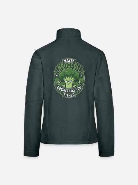 Lustiges Brokkoli-Liebhaber-Vegan-Diät-Fitness-Workout-Geschenk - Frauen Softshelljacke - Schwarz - Hinten