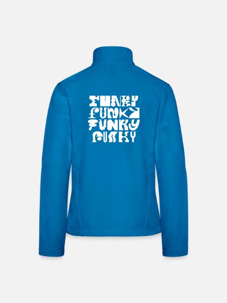 Art typographique funky - Veste en tissu softshell Femme - noir - Dos