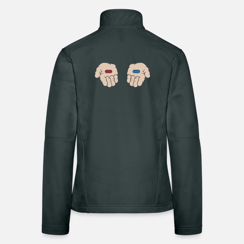 Pilule Rouge Pilule Bleue Veste en tissu softshell Femme