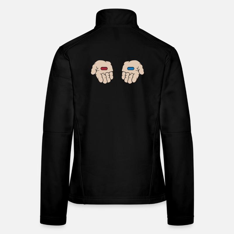 Pilule Rouge Pilule Bleue Veste en tissu softshell Femme