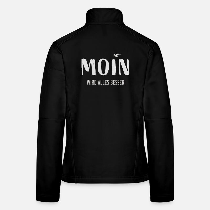 Moin wird alles besser - Frauen Softshelljacke - Schwarz