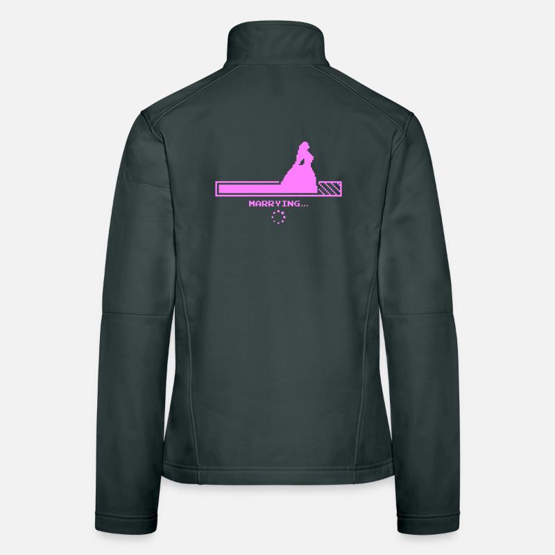 Conception du compte à rebours de mariage Veste en tissu softshell Femme