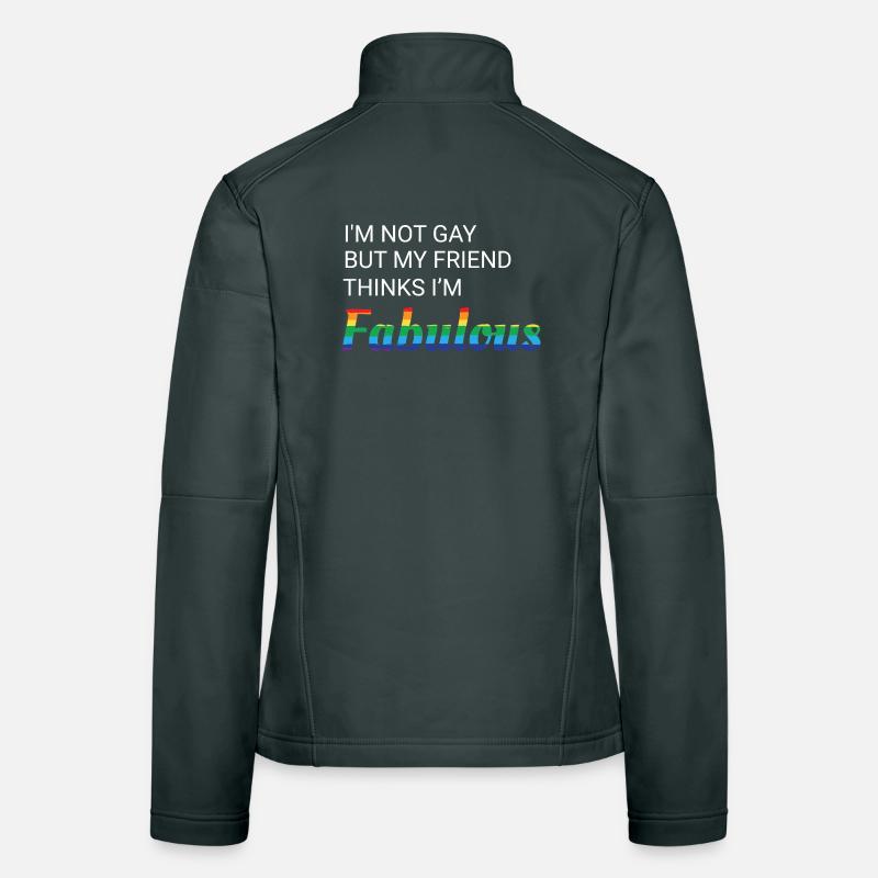 Freundschaft Stolz Regenbogen Design Frauen Softshelljacke