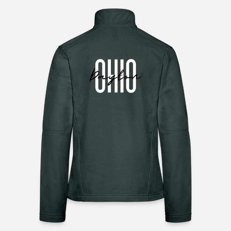 Ohio Script Overlay auf fetten Blockbuchstaben Frauen Softshelljacke