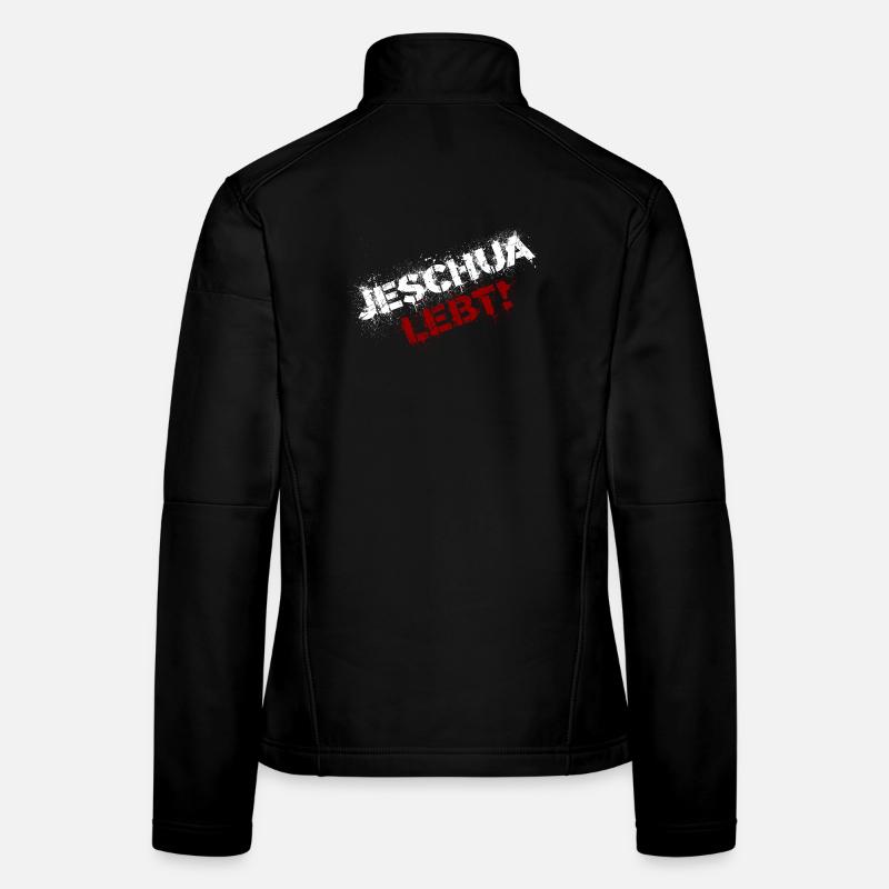 Yeshua lives white and red Women's Softshell Jacket