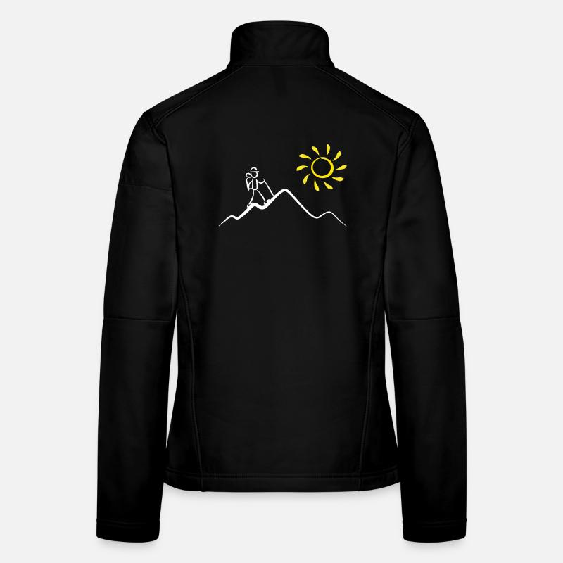 Mountain hiker in the sun - Women's Softshell Jacket - black