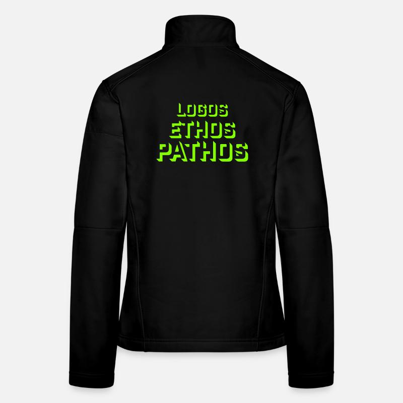 Logos Ethos Pathos Rhetorik Philosophie Student Frauen Softshelljacke