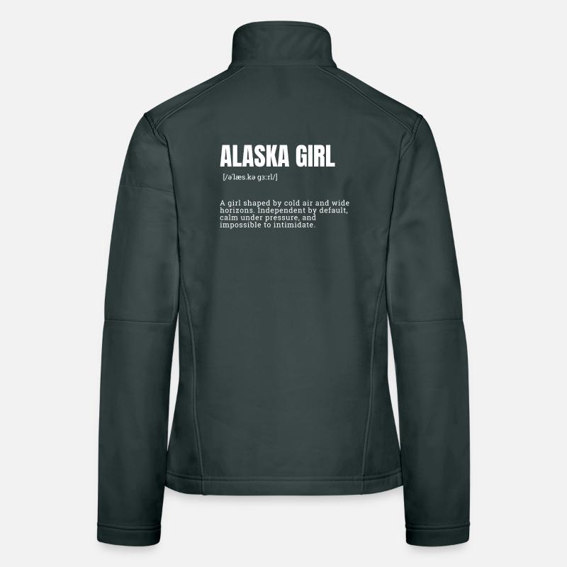 Typographie d’AlaskaGirl Bold Veste en tissu softshell Femme