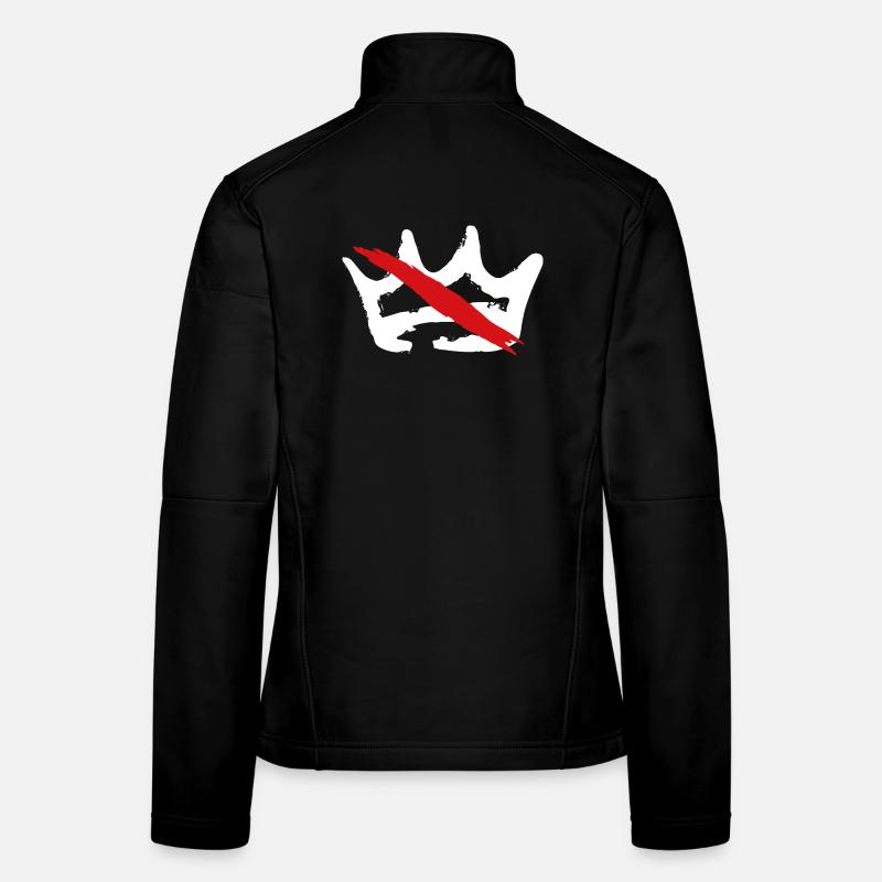 Kein König - Frauen Softshelljacke - Schwarz