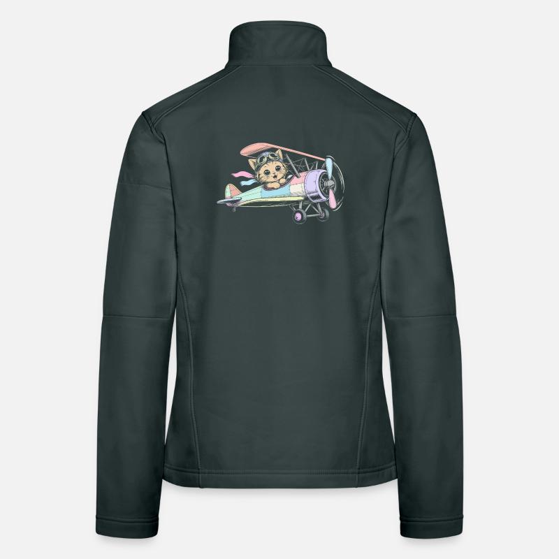 Flugzeug Frauen Softshelljacke