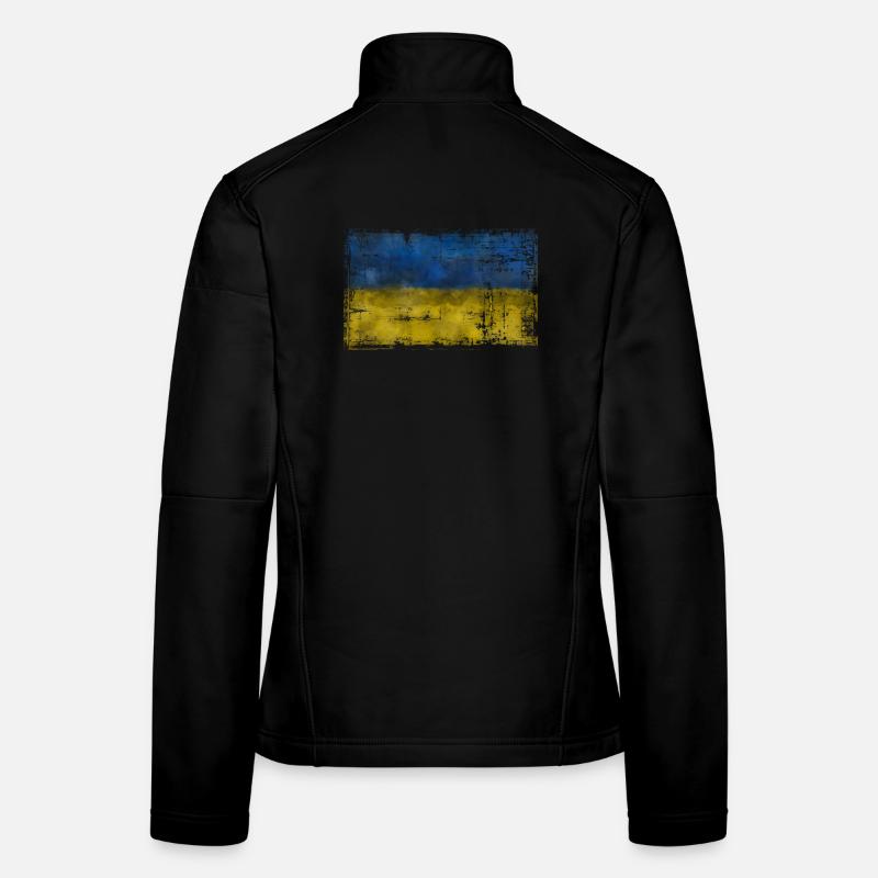 Ukraine - Frauen Softshelljacke - Schwarz