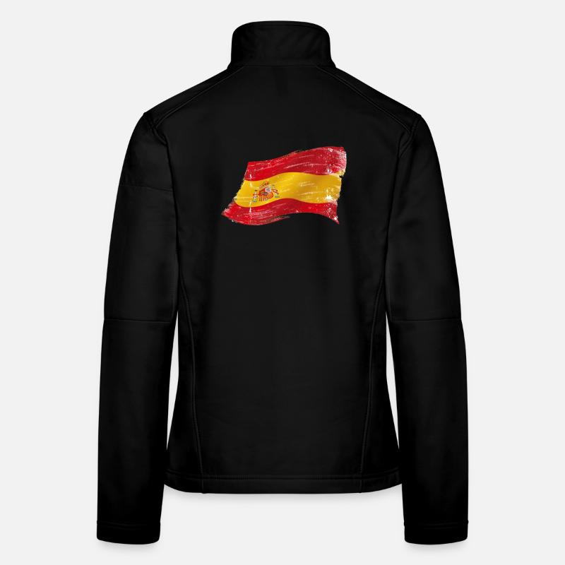 Bandera España ✅ Drapeau ✔ espagnol Veste en tissu softshell Femme