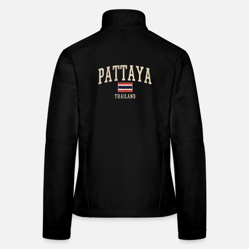Pattaya Thailand Vintage Script Women's Softshell Jacket
