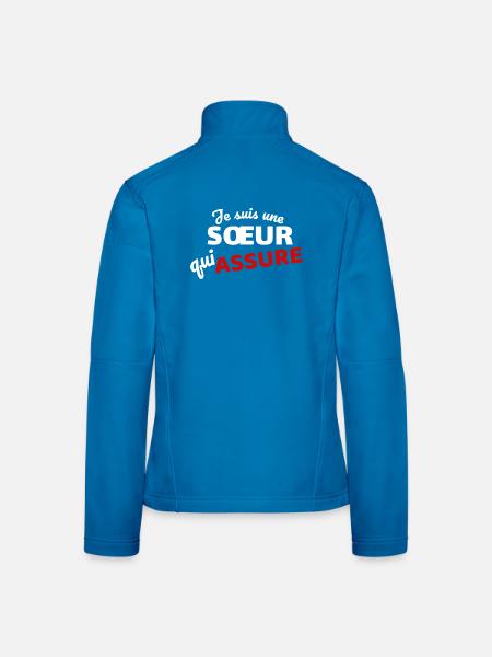 Citation Enfantine Surnaturelle et Ludique - Veste en tissu softshell Femme - noir - Dos