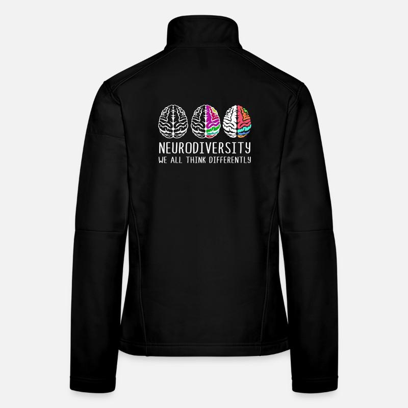 Neurodiversity Autism Brain ADHD Asperger Women's Softshell Jacket