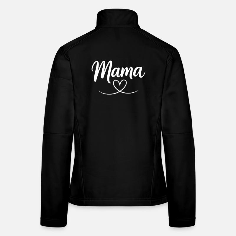 Mama Heart Script Veste en tissu softshell Femme