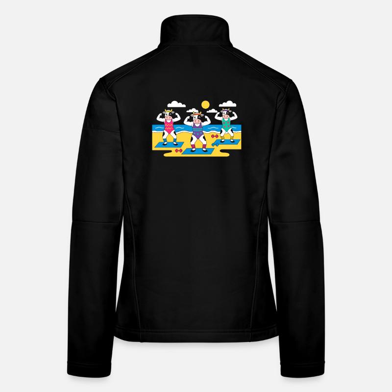 Plage de Yoga des Vaches Veste en tissu softshell Femme