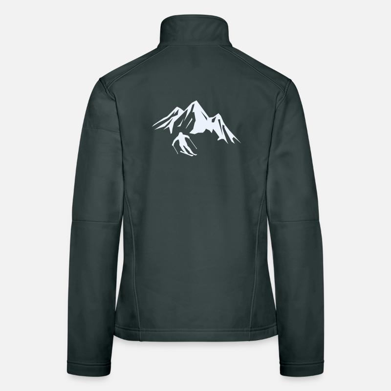Summit Adventure Skier Silhouette Women's Softshell Jacket