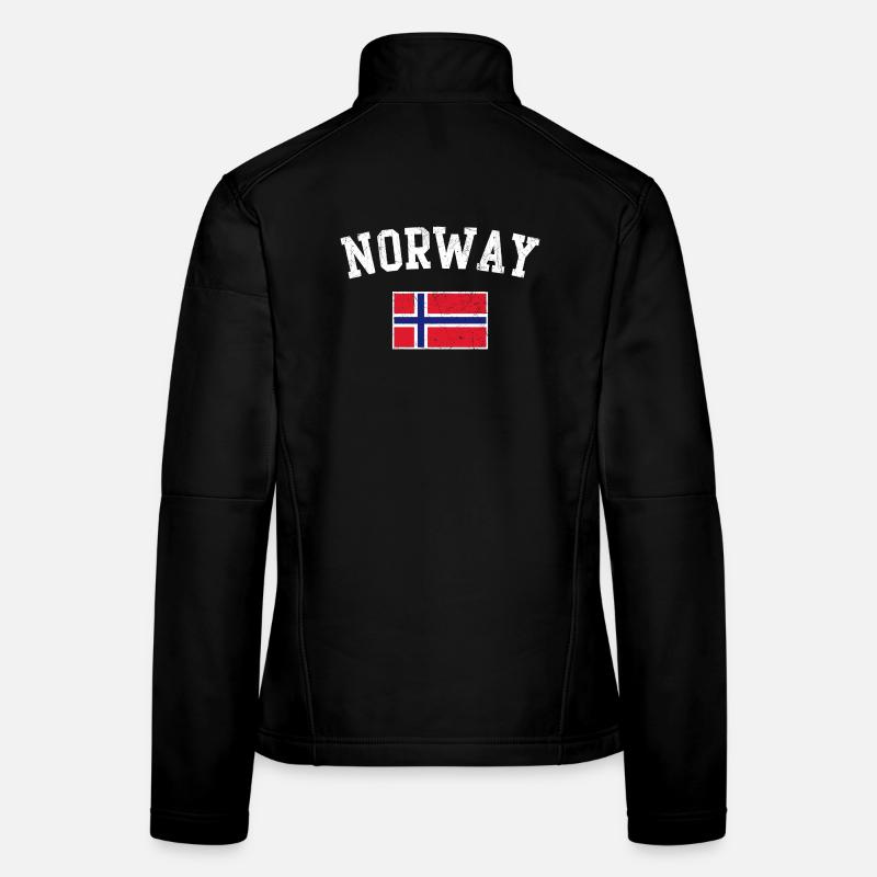 Norwegen Flagge Frauen Softshelljacke