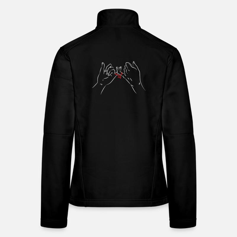 Minimalistische Handschlaufe Illustration - Frauen Softshelljacke - Schwarz