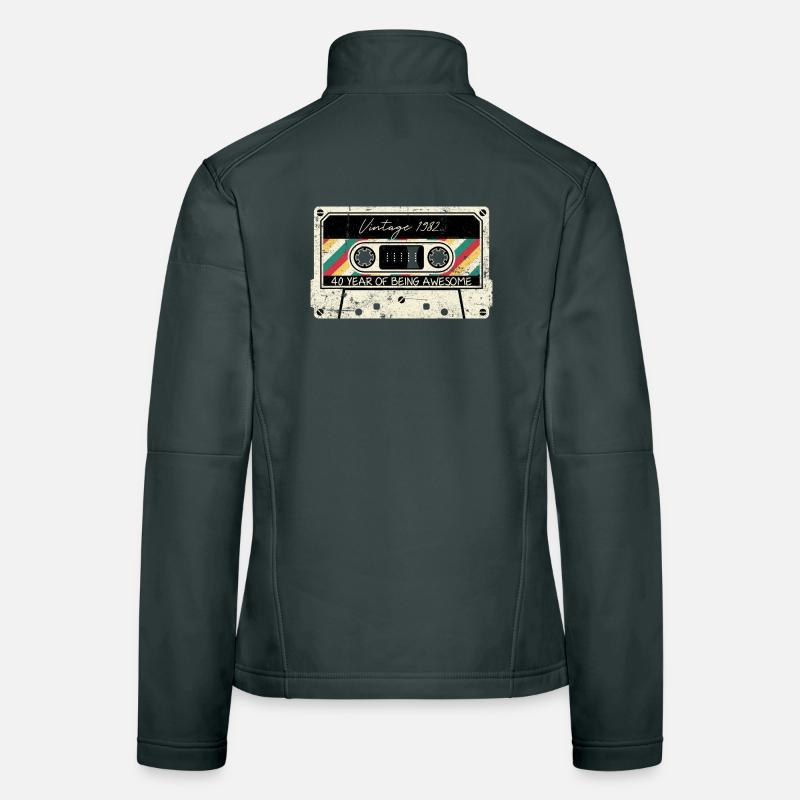 Vintage 1982 Cassette 40th Women's Softshell Jacket