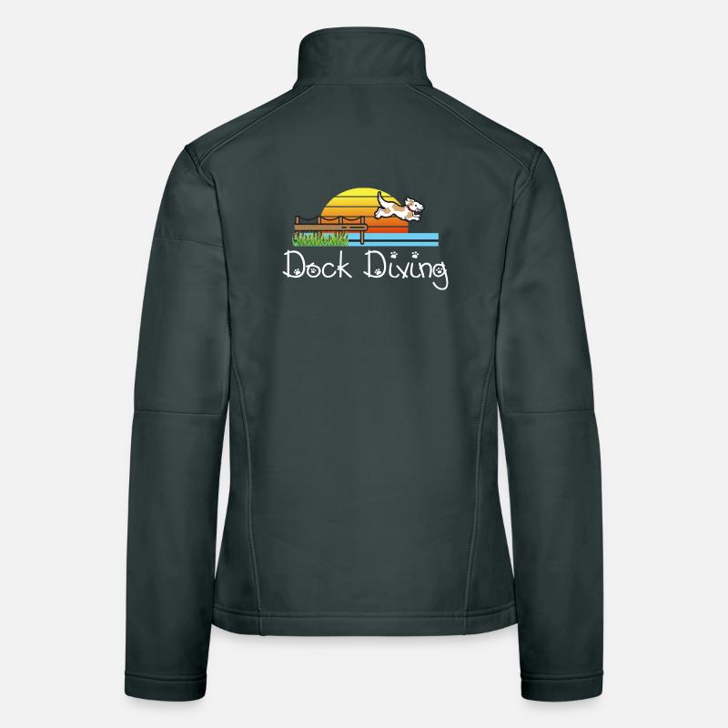 Dog Dock Diving Women's Softshell Jacket
