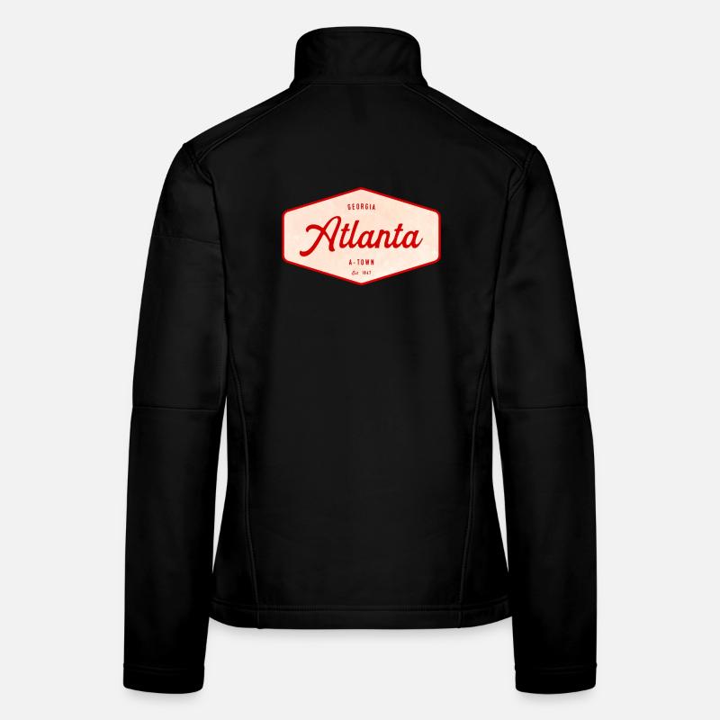 Atlanta Script Vintage Emblem Tee Women's Softshell Jacket