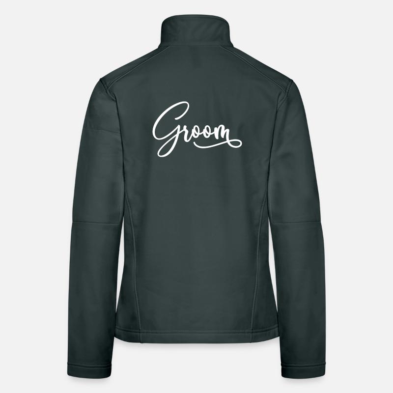 Bräutigam Cool Matching Paar Hochzeitsfeier Ehe Frauen Softshelljacke