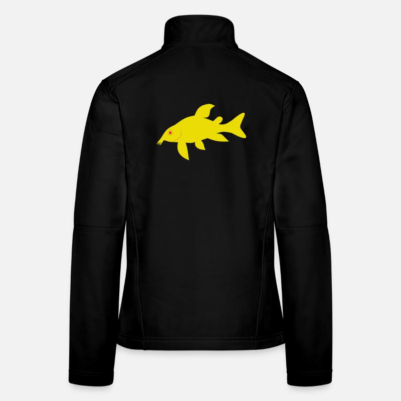 Red and yellow corydoras Women's Softshell Jacket