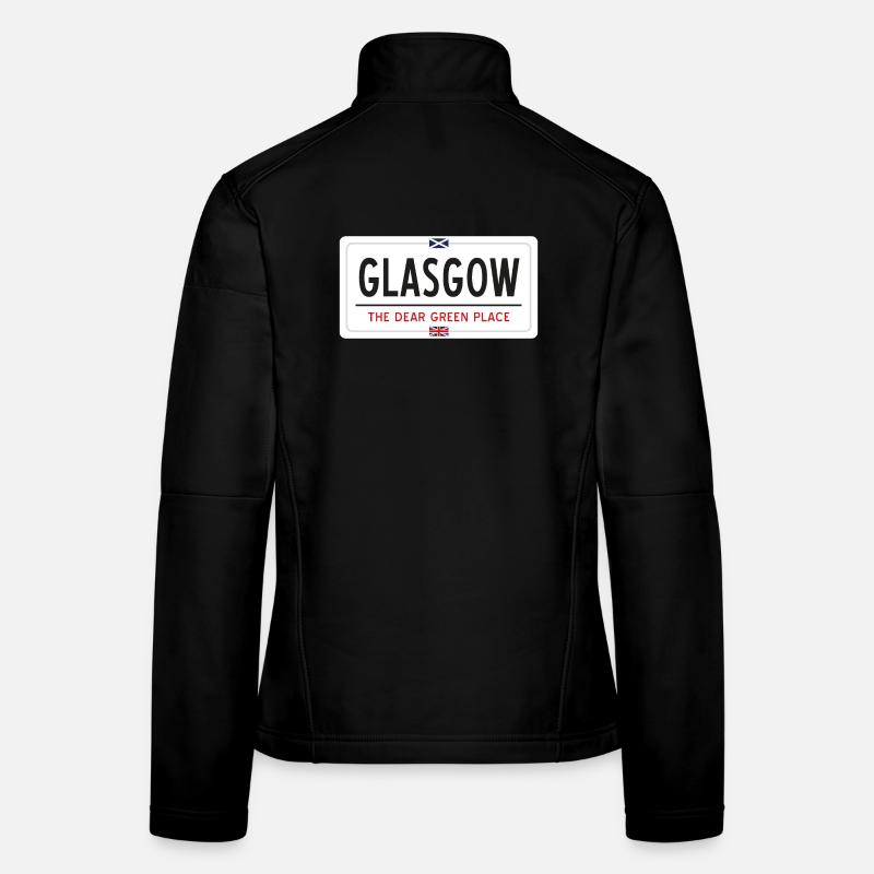 Glasgow Ortsnamensschild Frauen Softshelljacke
