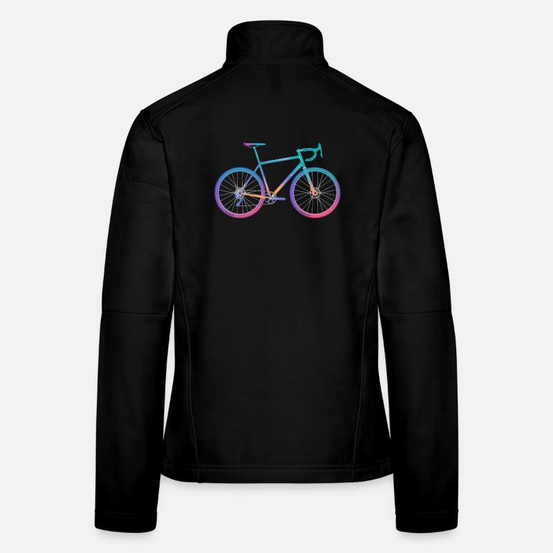 Conception de vélo de cyclisme dégradé Veste en tissu softshell Femme