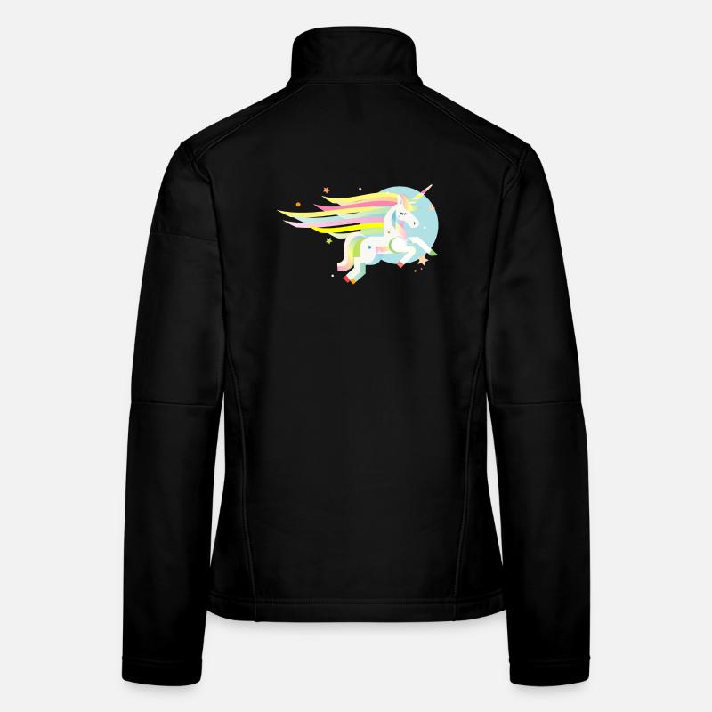 Zartes Einhorn in Pastell-Träumerisch & magisch Frauen Softshelljacke