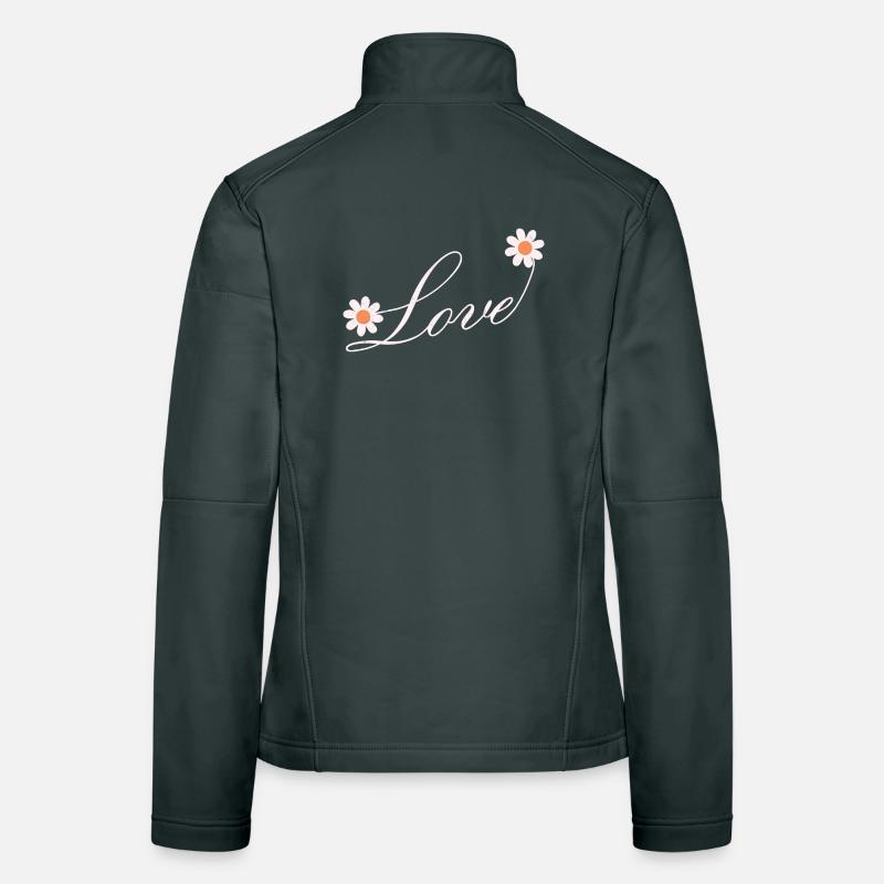 Blumenliebe Skript Design Frauen Softshelljacke