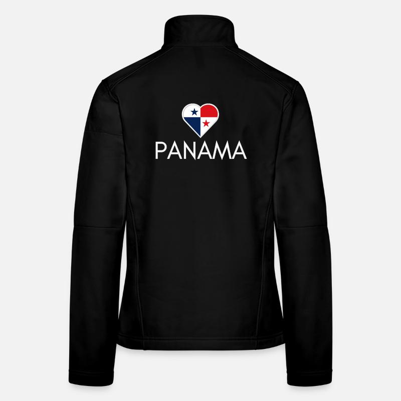 Cœur avec le drapeau du Panama, j’aime le Panama Veste en tissu softshell Femme