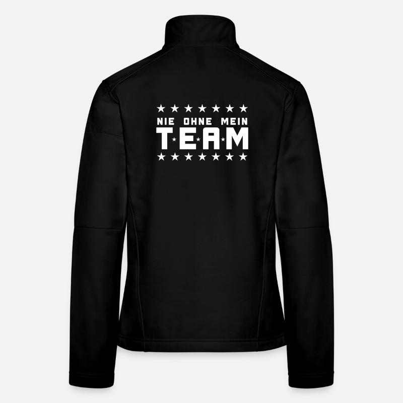 Mein Team - Frauen Softshelljacke - Schwarz